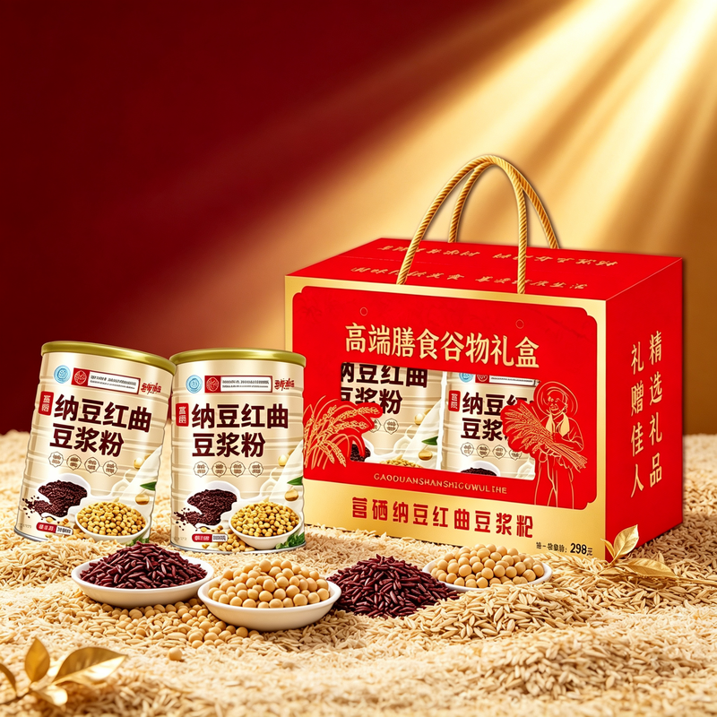 纳豆红曲豆浆粉礼盒